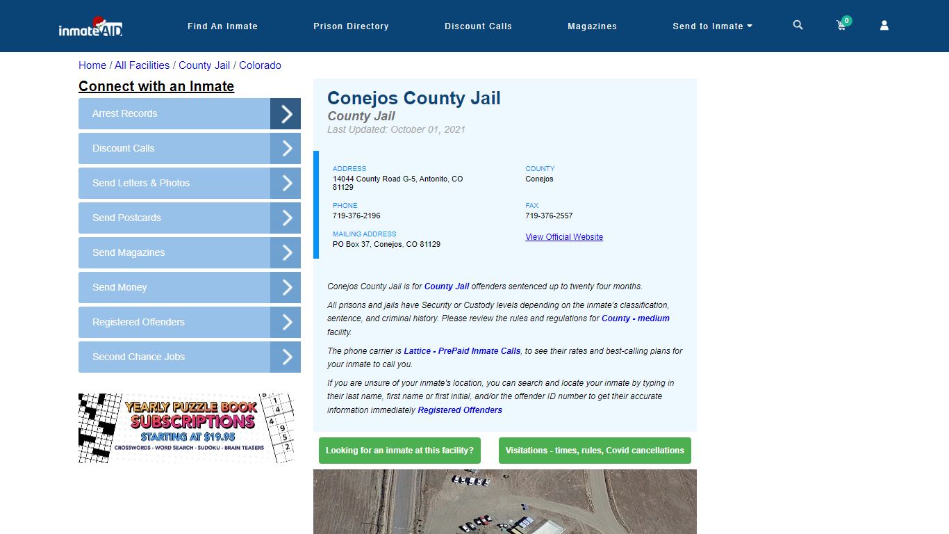 Conejos County Jail - Inmate Locator - Antonito, CO