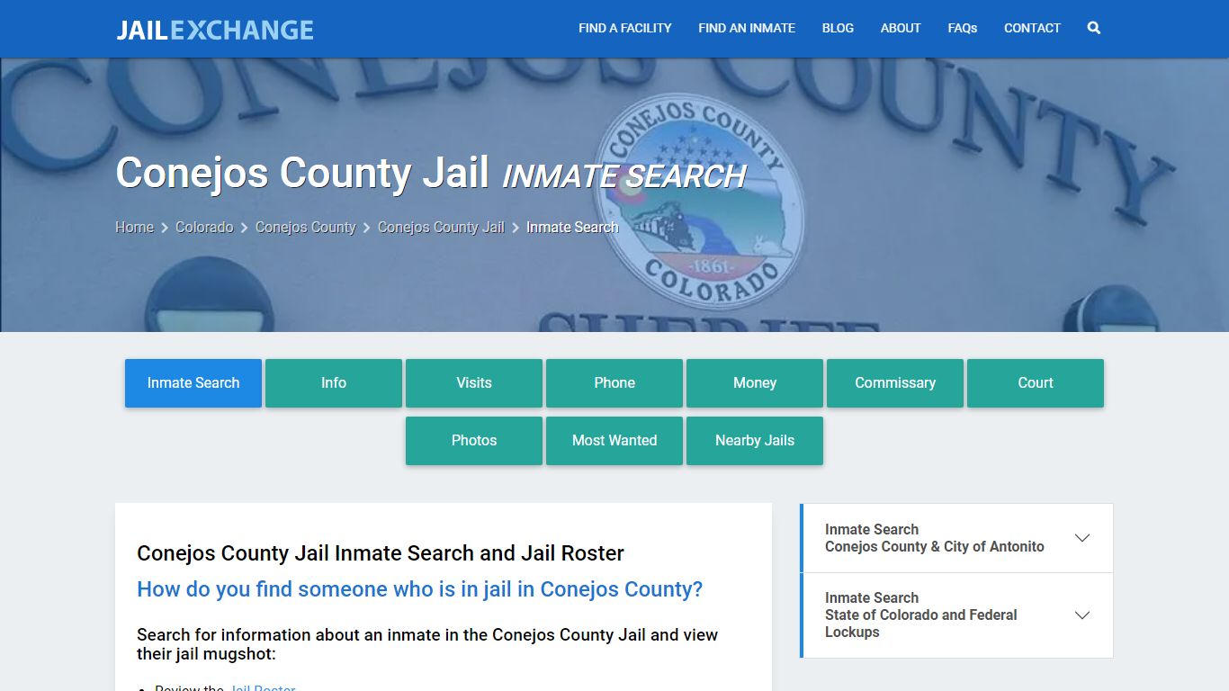 Inmate Search: Roster & Mugshots - Conejos County Jail, CO